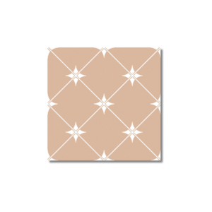 Lyndhurst Terracotta Matt Encaustic Patterned Floor Tile 300x300mm