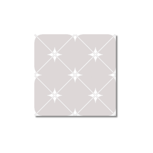 Lyndhurst Soft Grey Matt Encaustic Patterned Floor Tile 300x300mm