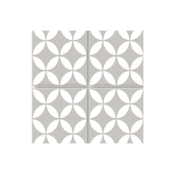 Picasso Star Grey Matt Encaustic Patterned Floor Tile 200x200mm