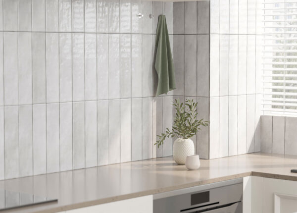 Caramela White Gloss Subway Wall Tile 75x300mm