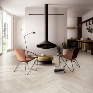 Pinewood White Smooth Grip Timber Rectified Floor Tile 200x1200mm