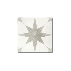 Rimini Grey Encaustic Patterned Matt Floor Tile 200x200mm