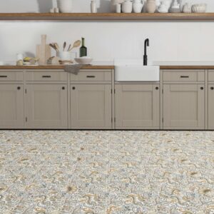 Boteh Mura Encaustic Patterned Matt Floor Tile 250x250mm