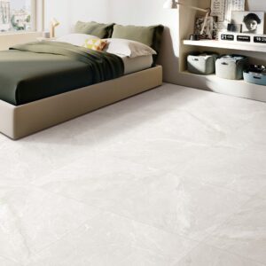 Alpen Stone White In/Out Rectified Floor Tile 600x600mm