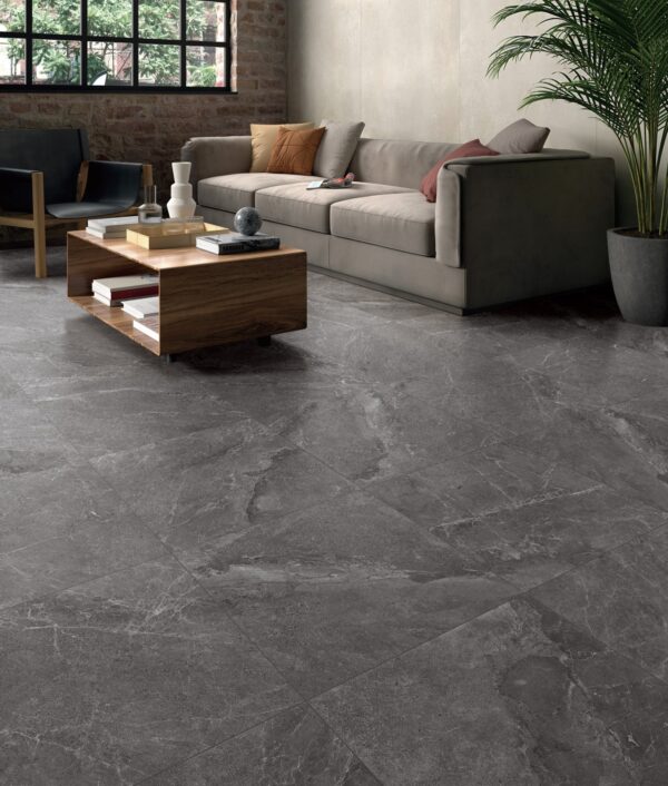 Alpen Stone Smoke In/Out Rectified Floor Tile 600x600mm